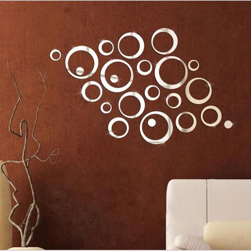 24pcs/lot Acrylic Mirror Surface Wall Stickers For Kids Baby Rooms Home Decor Round Wall Decals DIY Art Mural - Image 4