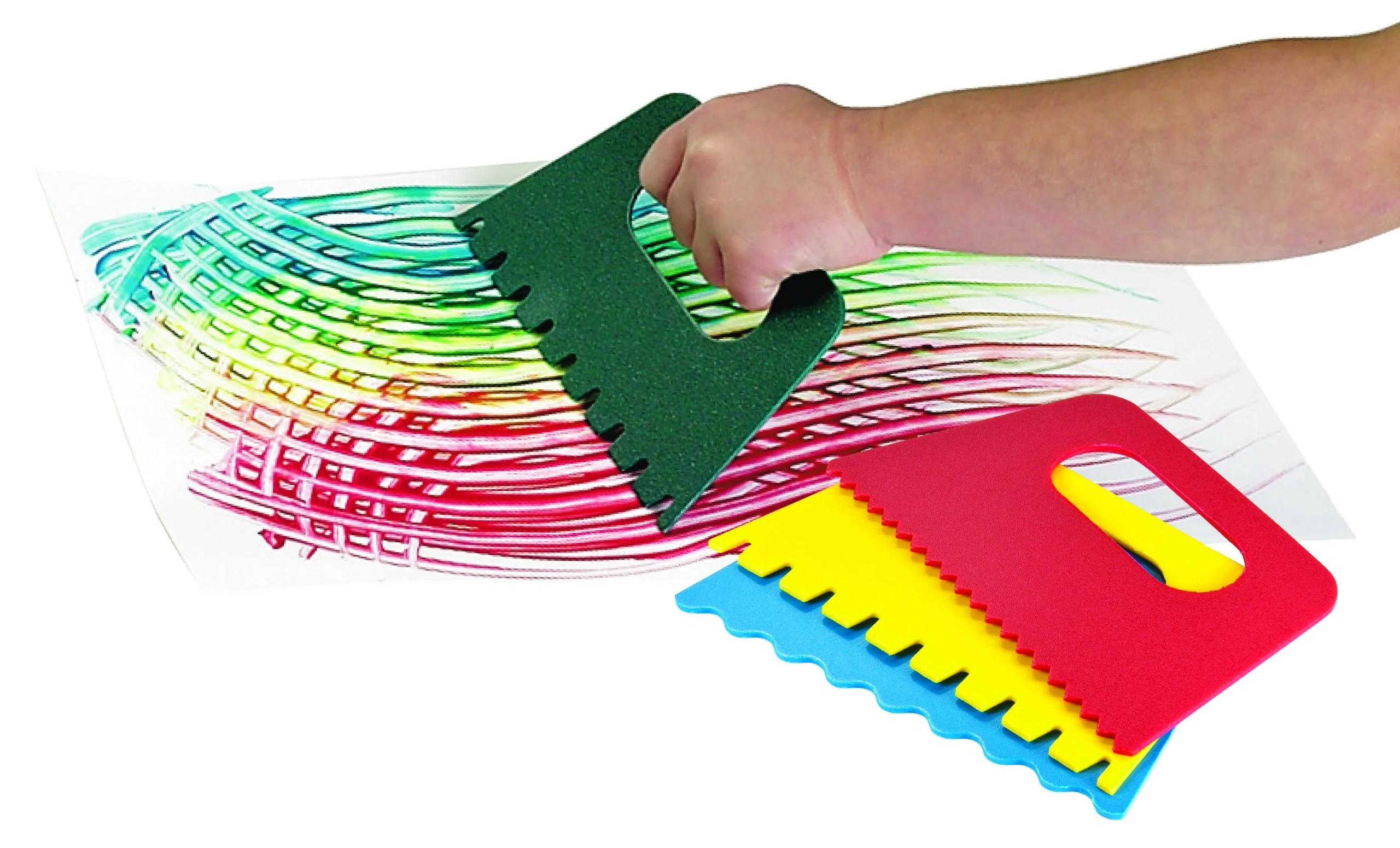 4Pcs Plastic Paint Scraper Painting Brush Kids Diy Painting Graffiti Brushes - Image 7