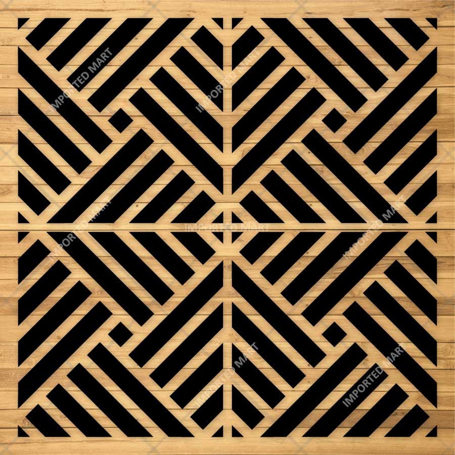 Art Deco Geometric Maze Stencil for Wall, Floor, Wood & Tile Decor β Reusable Linear Pattern β ID# 765 - Image 3