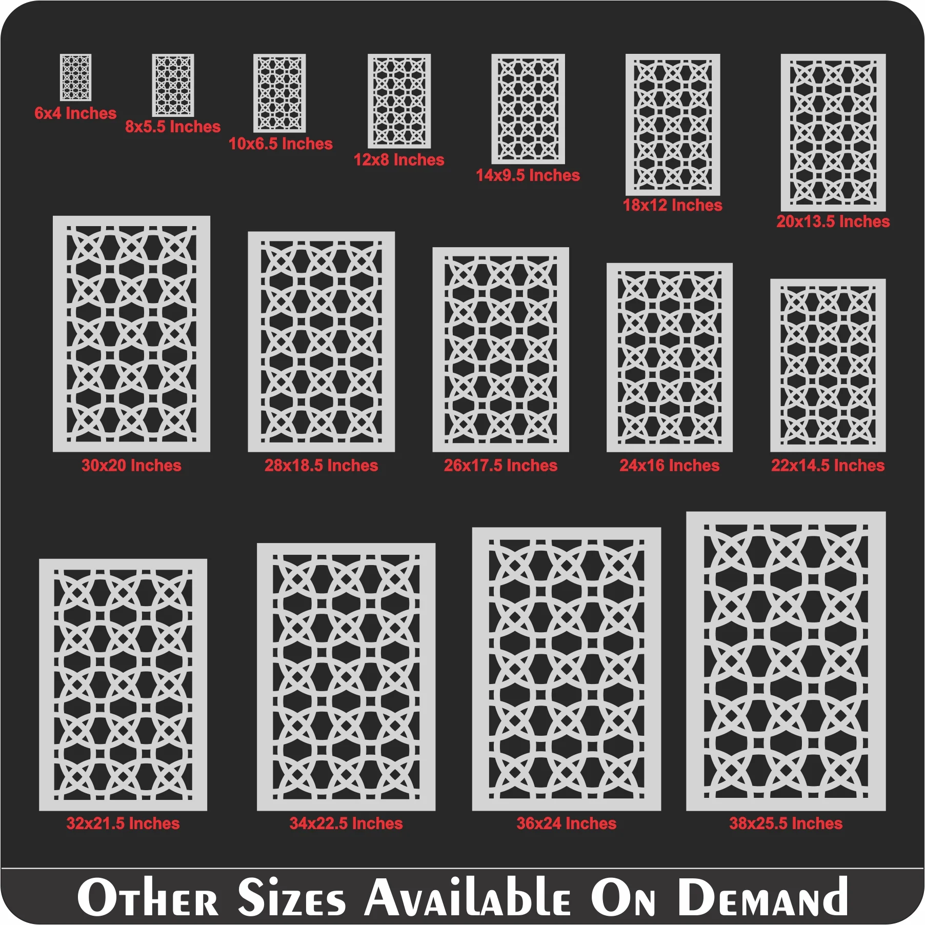 Chain Link Pattern Reusable Stencil For Canvas And Wall Painting.ID#212G - Image 8