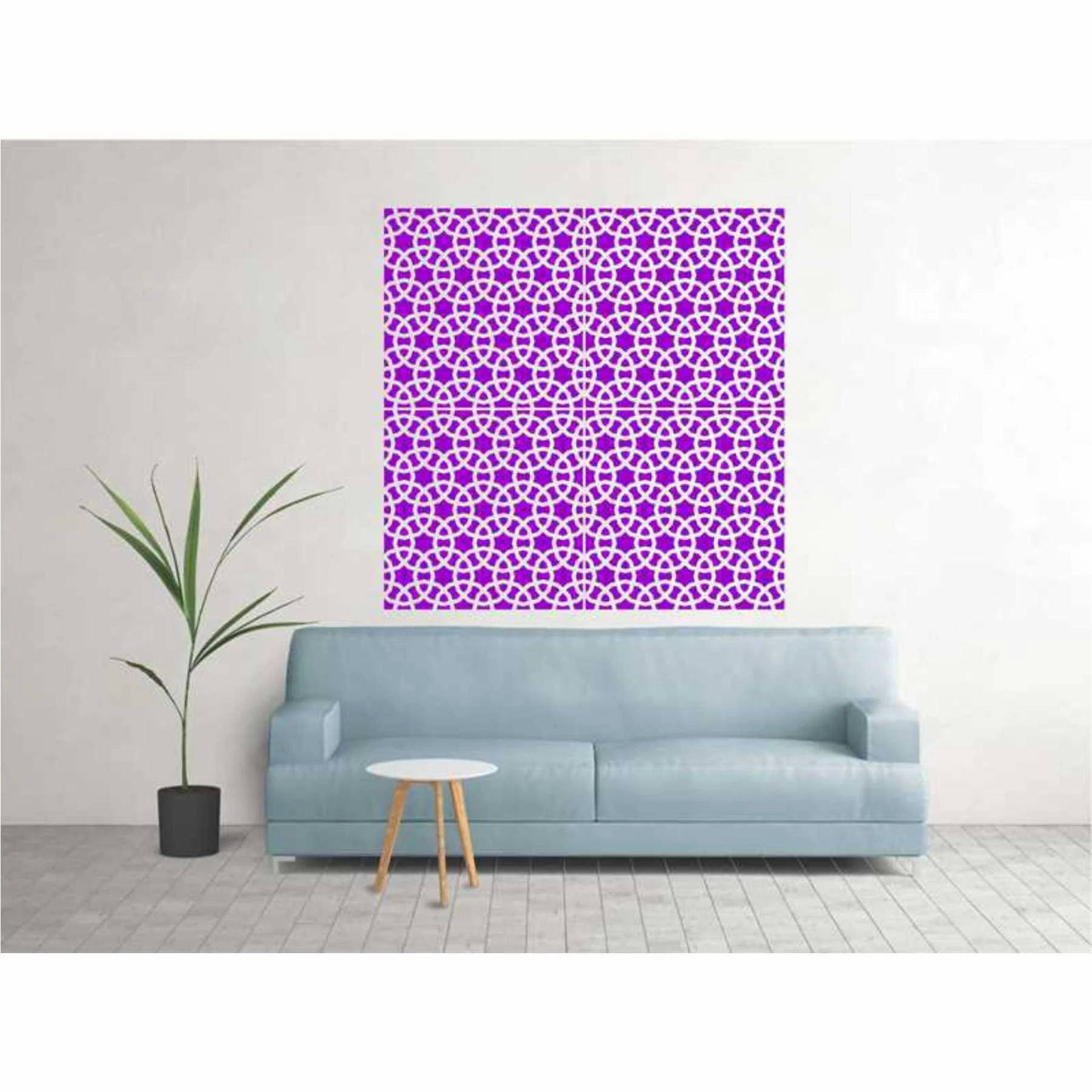 Chainmail Pattern  Moroccan Fabric Reusable Stencil For Canvas And Wall Painting.ID#208E - Image 7