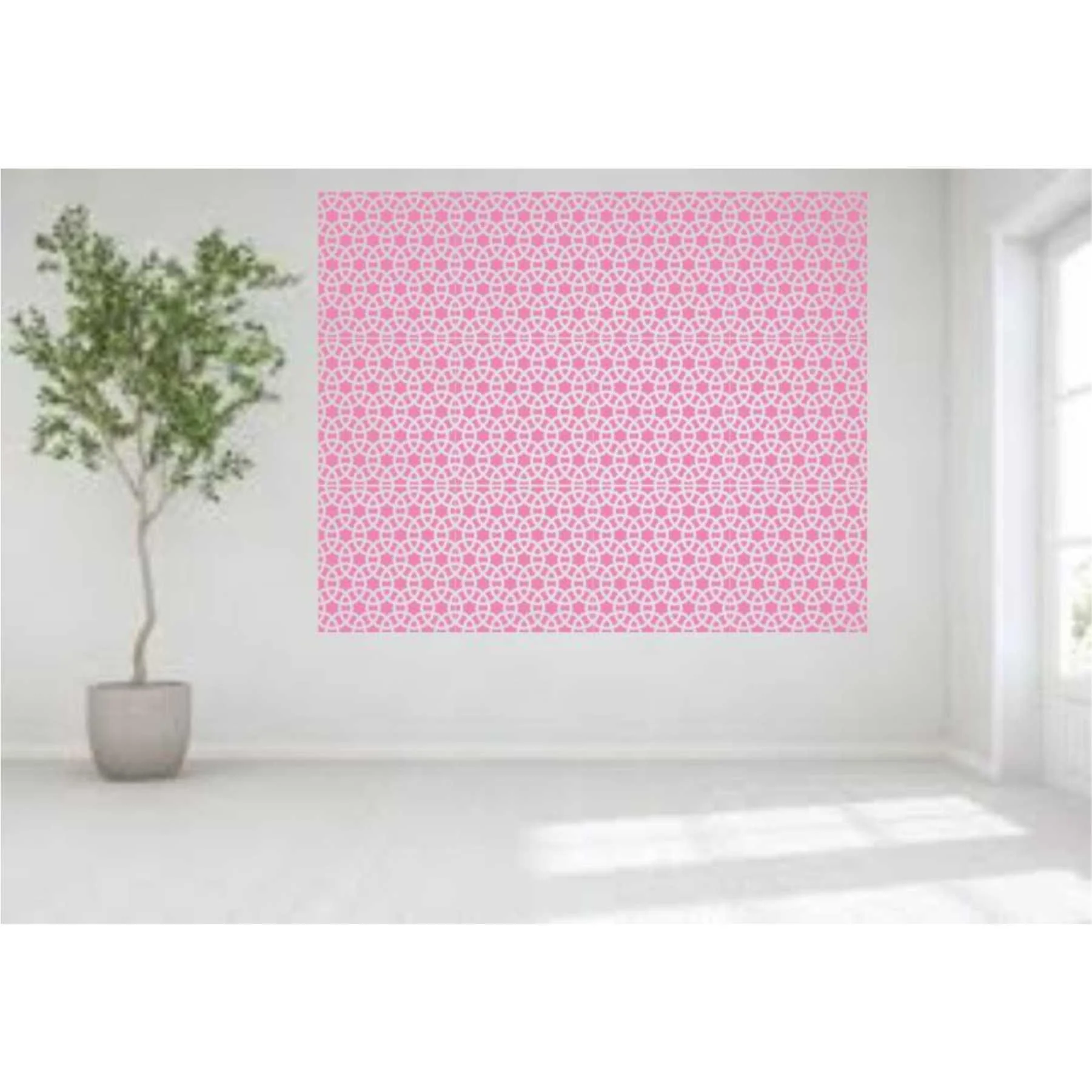 Chainmail Pattern  Moroccan Fabric Reusable Stencil For Canvas And Wall Painting.ID#208E - Image 9
