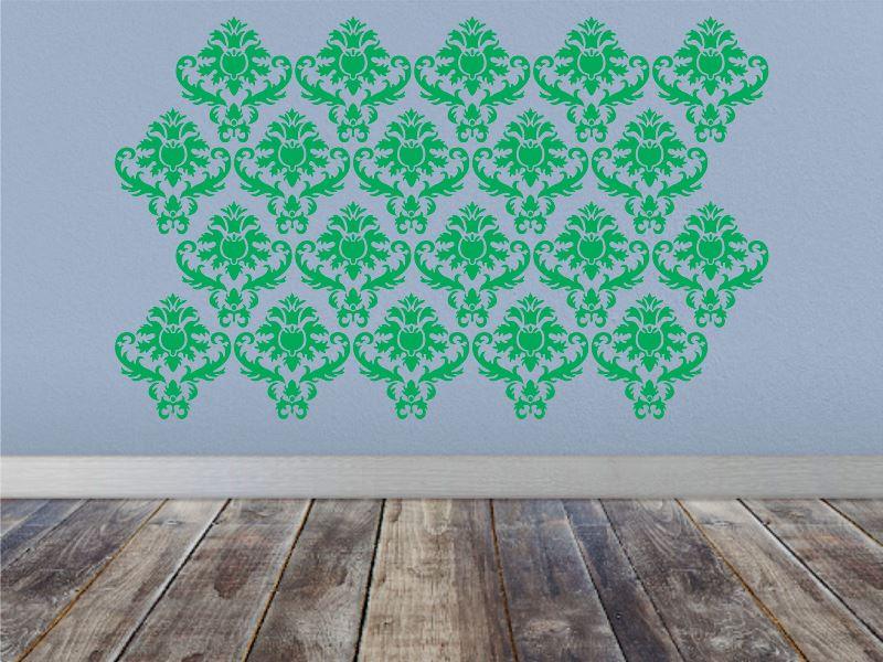 Damask floral pattern Reusable Stencil For Canvas And Wall Painting.ID#211 - Image 5