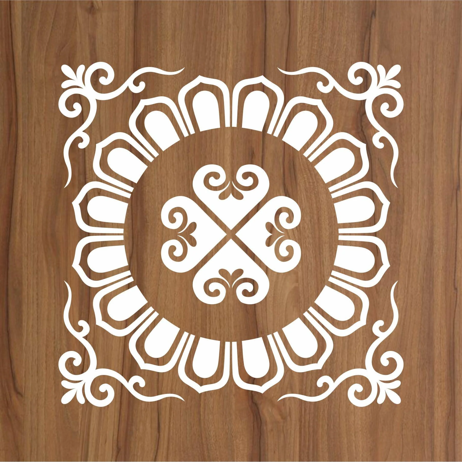 Floor Tile Pattern  Reusable Stencil For Canvas And Wall Painting.ID#202 - Image 2