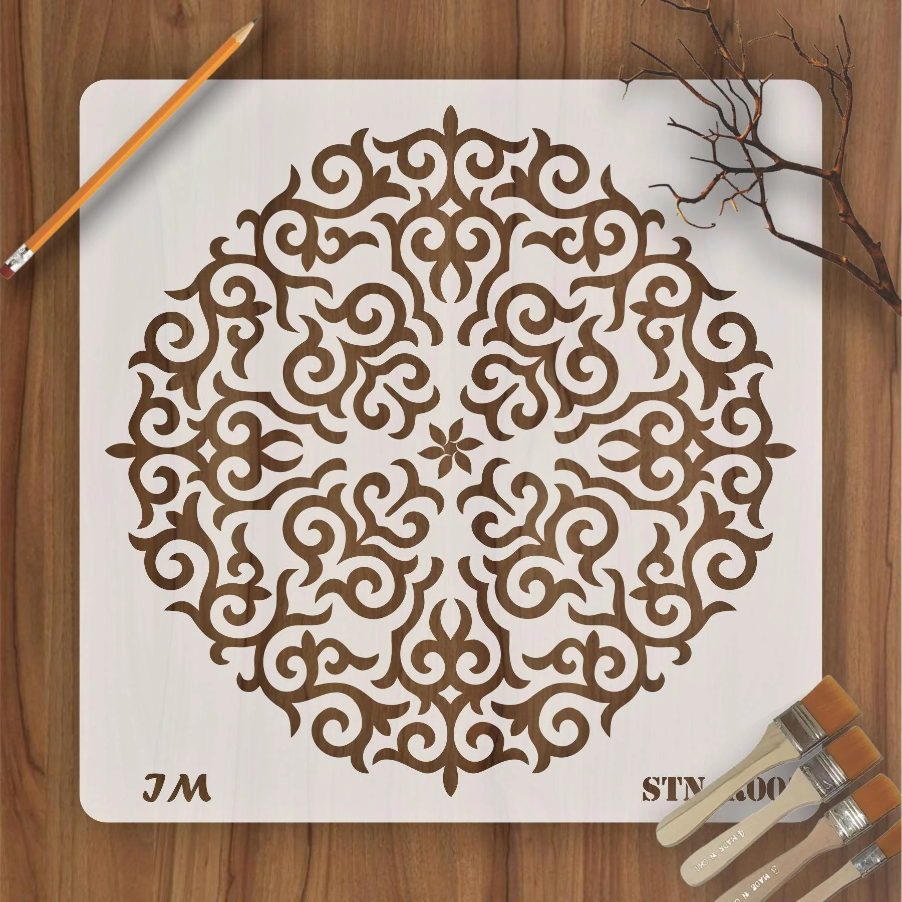 Floral Circle Stencil , Wall Stencils For wall Painting Art DIY Home Decor, Album Crafts and Canvas.ID#07