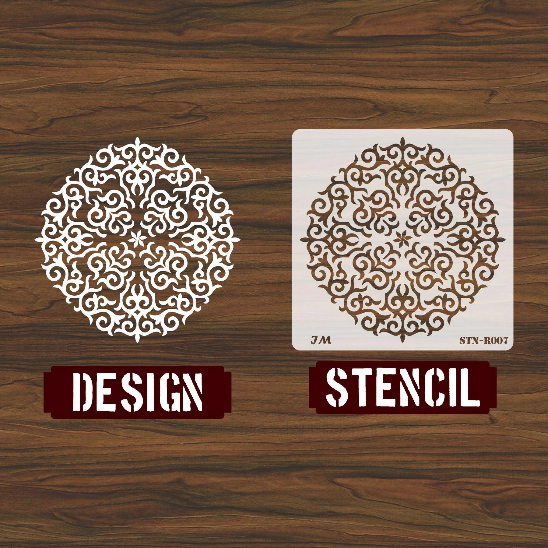 Floral Circle Stencil , Wall Stencils For wall Painting Art DIY Home Decor, Album Crafts and Canvas.ID#07 - Image 5