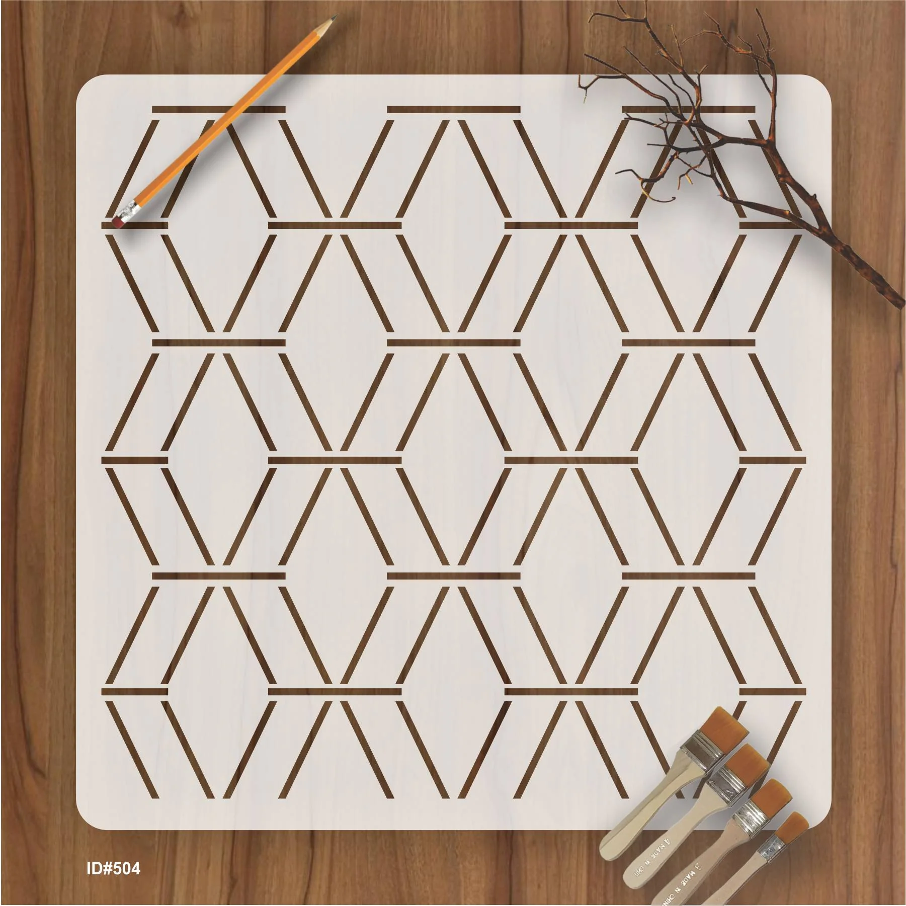 Geomatric Pattren Stencil Used for Wall Painting Scrapbooking Album Decoration. ID #504