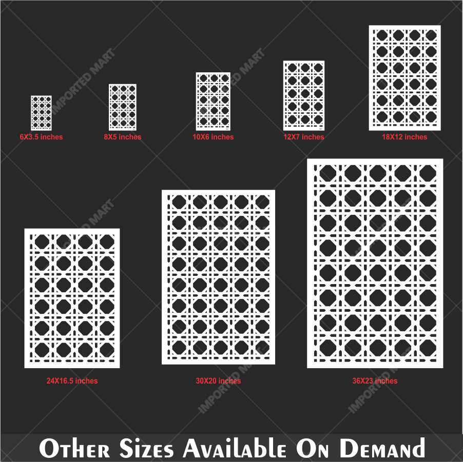 Geometric Grid Lattice Stencil for Wall, Wood & Decor – Reusable Islamic-Inspired Pattern – ID# 663 - Image 5