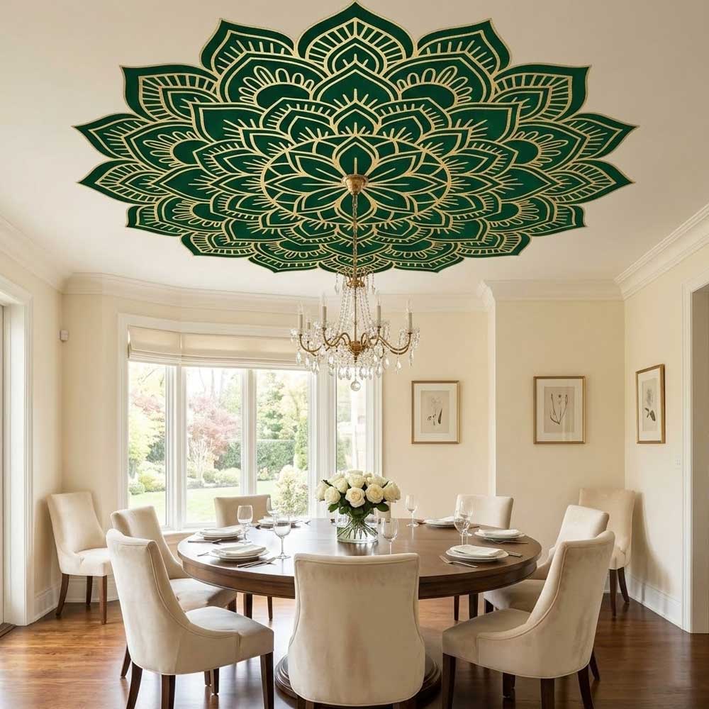 Imperial Floral Mandala Stencil for Wall, Floor & Furniture Art β Decorative Round Mandala Design β ID# 761 - Image 7