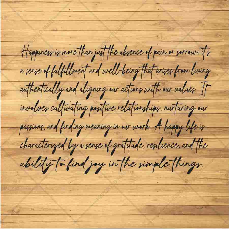 Inspirational Happiness Quote Calligraphy Stencil for Wall, Wood & Canvas Art β Motivational Text Design β ID# 695 - Image 3