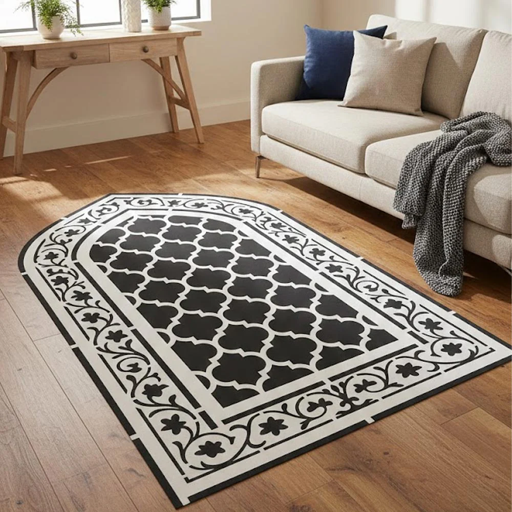 Royal Carpet Stencil – Geometric & Floral Wall, Furniture & Floor Art – ID# 709 - Image 2