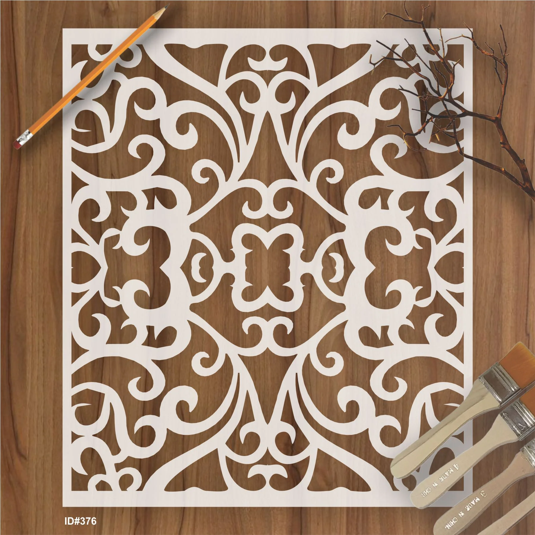 Jali Pattren Reusable Stencil For Canvas And Wall Painting.ID #376