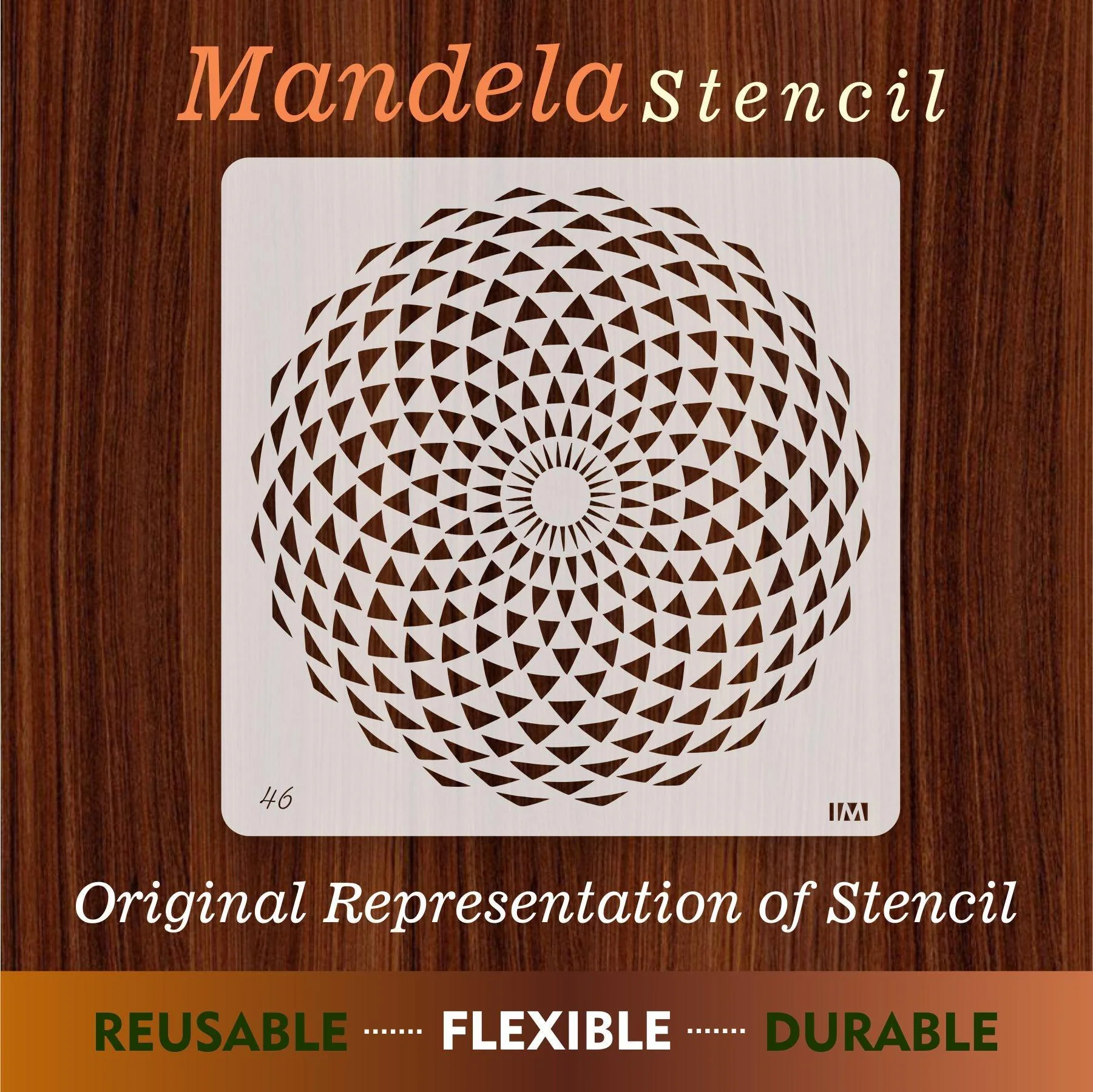 Mandala Art Reusable Stencil for Canvas and wall painting.ID#46 - Image 5