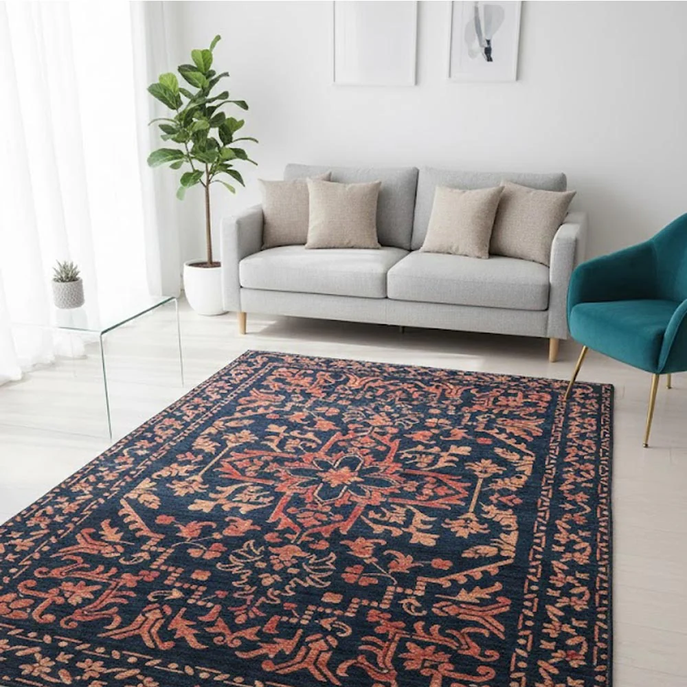 Moroccan Carpet Pattern Stencil for Walls, Floors & Furniture – Traditional Arabic Rug Design – ID# 743 - Image 3