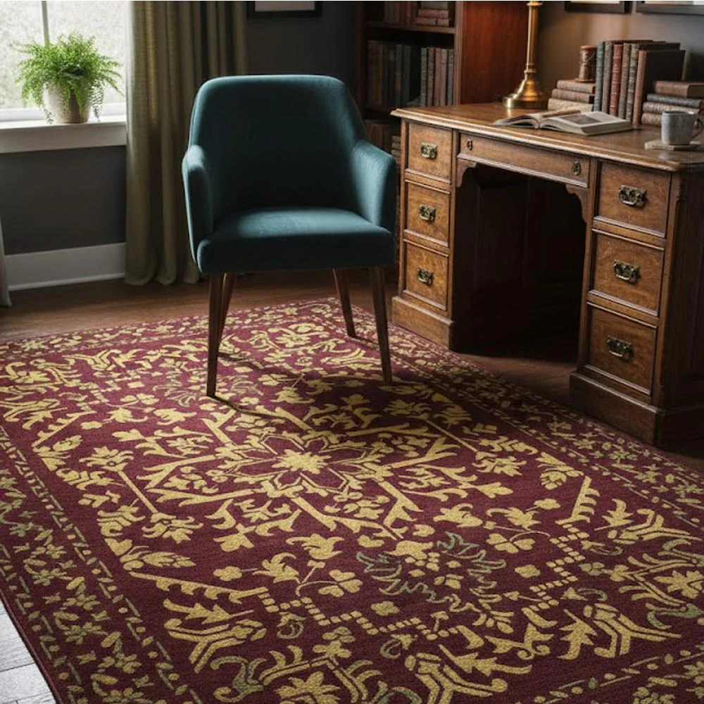 Moroccan Carpet Pattern Stencil for Walls, Floors & Furniture – Traditional Arabic Rug Design – ID# 743 - Image 4