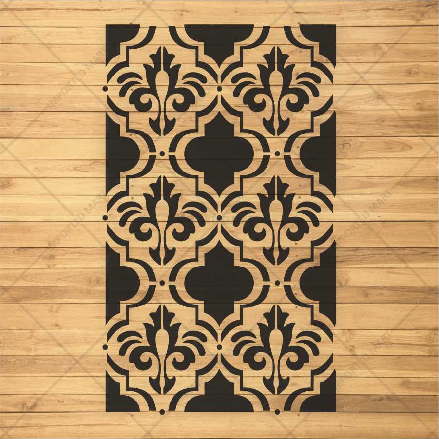 Moroccan Fleur Tile Stencil for Wall, Furniture & Fabric β Reusable Ornamental Design β ID# 687 - Image 2