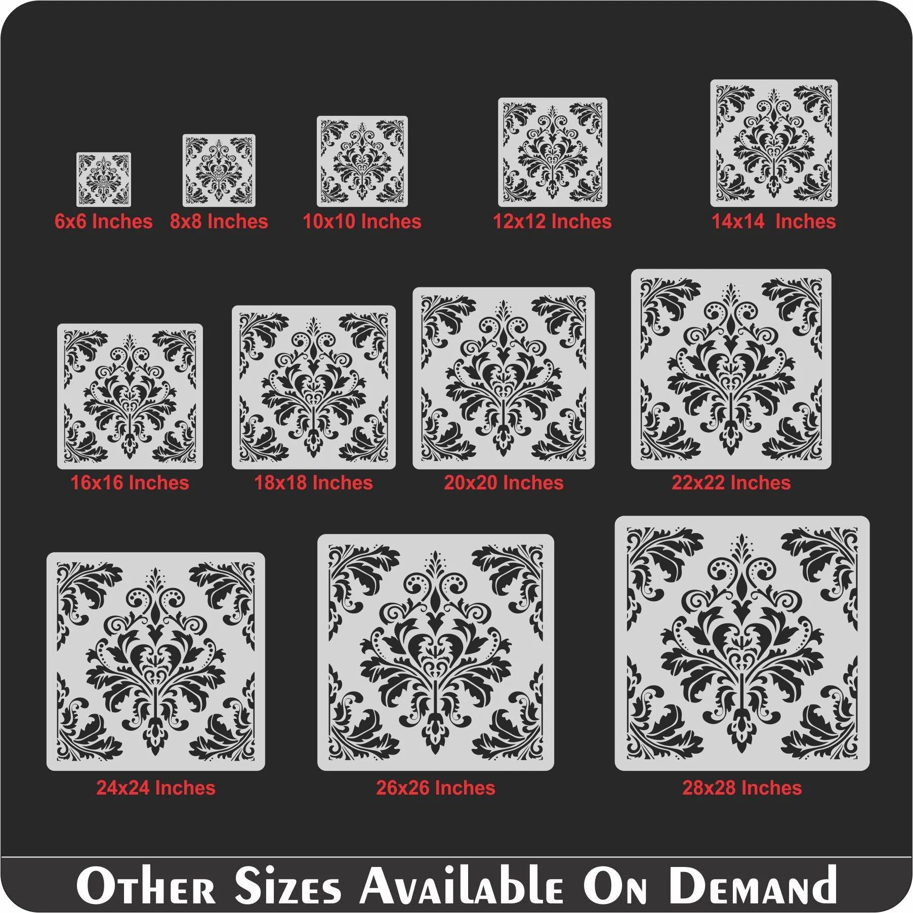 Motif  Reusable Stencil Sheetsfor Canvas and wall painting.ID#76 - Image 4