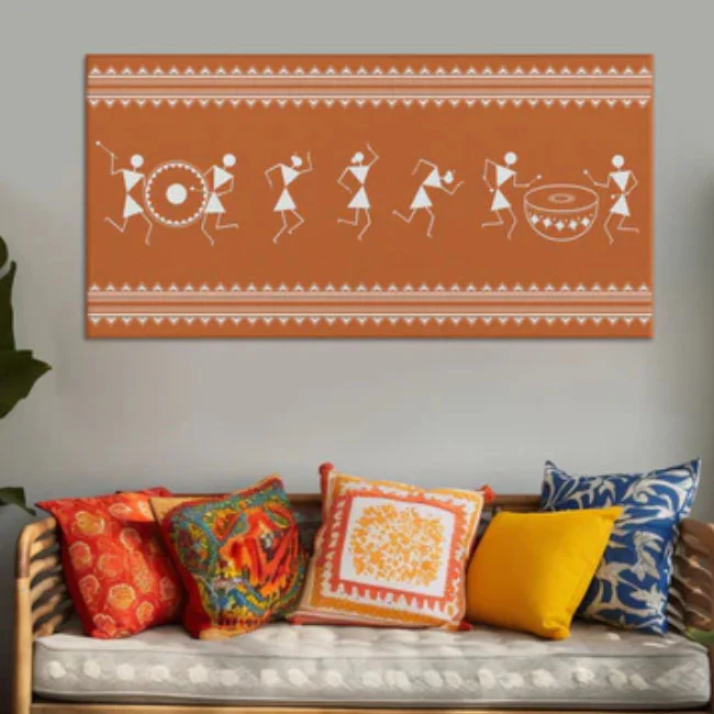 Warli Art Stencil | Tribal Folk Art Stencil for Wall Painting, Canvas, and Scrapbooking ID#4502 - Image 4